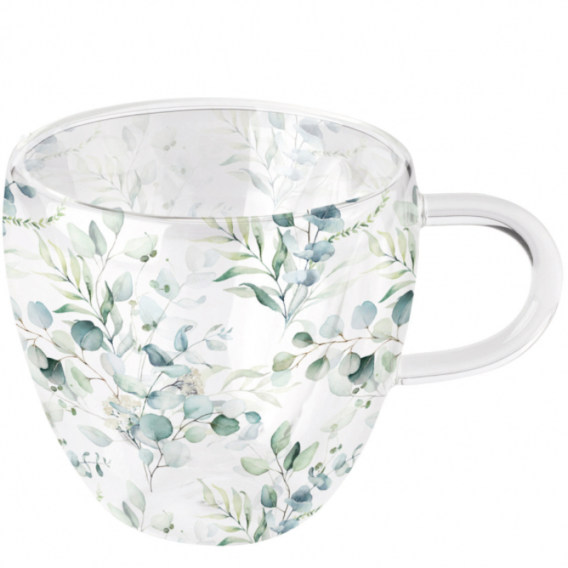 eucalyptus dubbelwandig theeglas